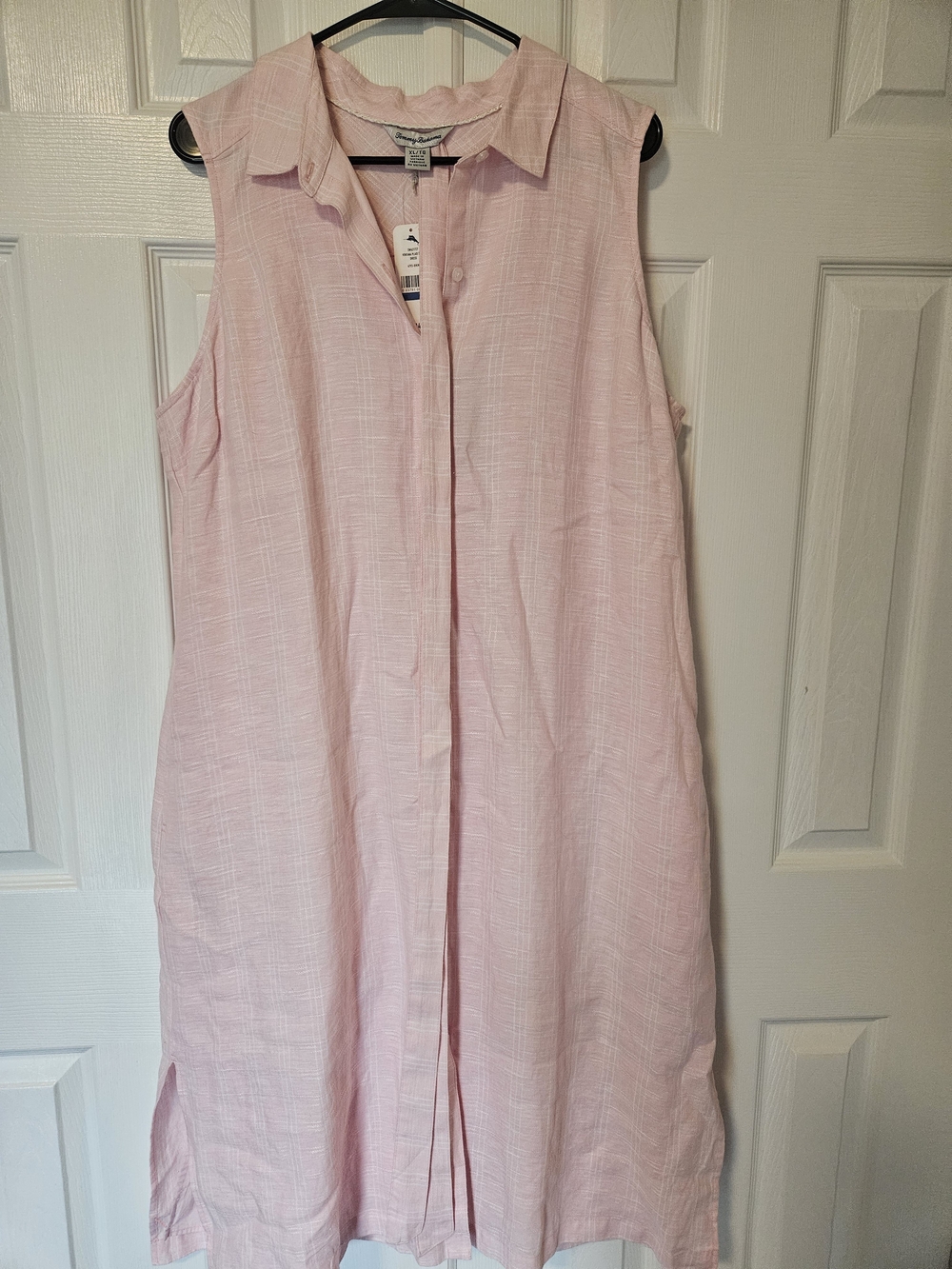 Fresh Produce Sleeveless Pink Button-Front Midi Dress